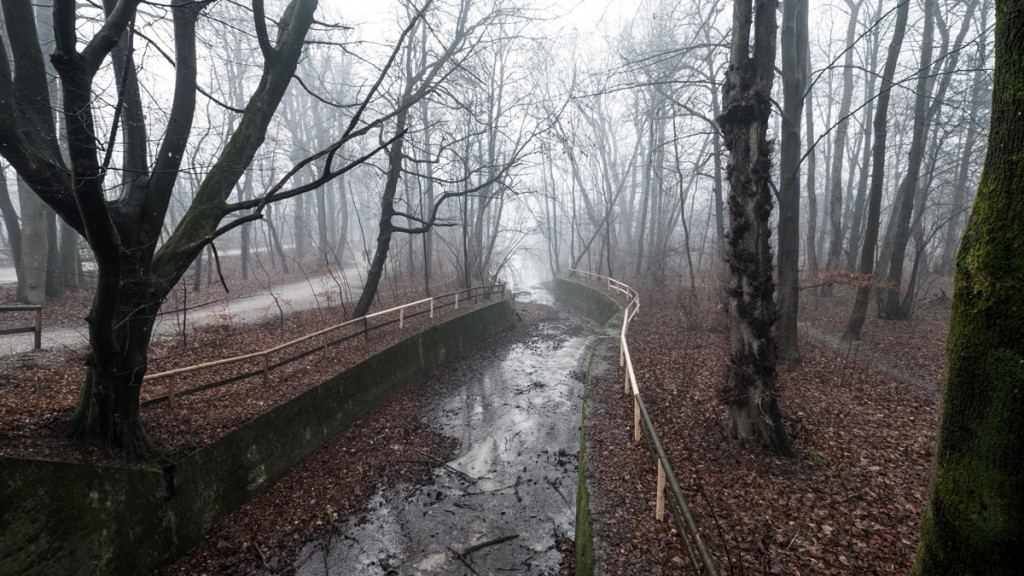 creative walk: river isar in the fog